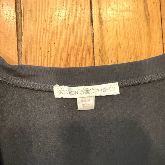 Boston Proper square neck tunic length three quarter sleeve top size medium - Picture 4 of 5